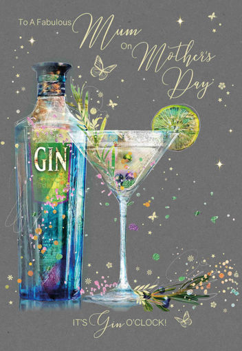 Picture of TO A FABULOUS MUM ON MOTHERS DAY ITS GIN OCLOCK!